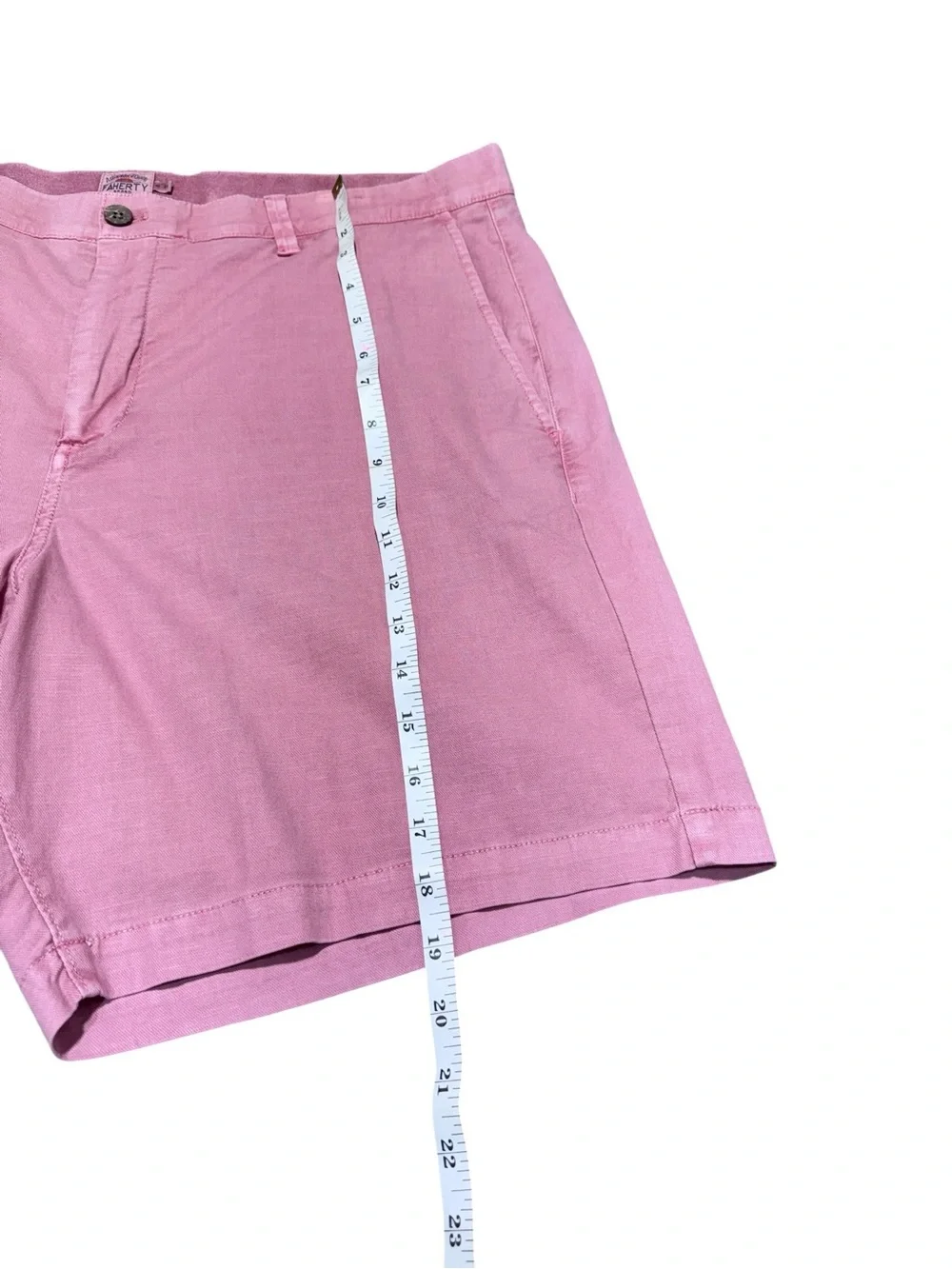 NWT Faherty Men’s Organic Cotton Blend Dusty Pink Chino Shorts Size 40 Casual